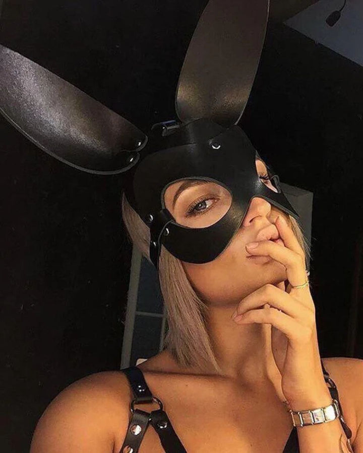 Leather Bunny Mask